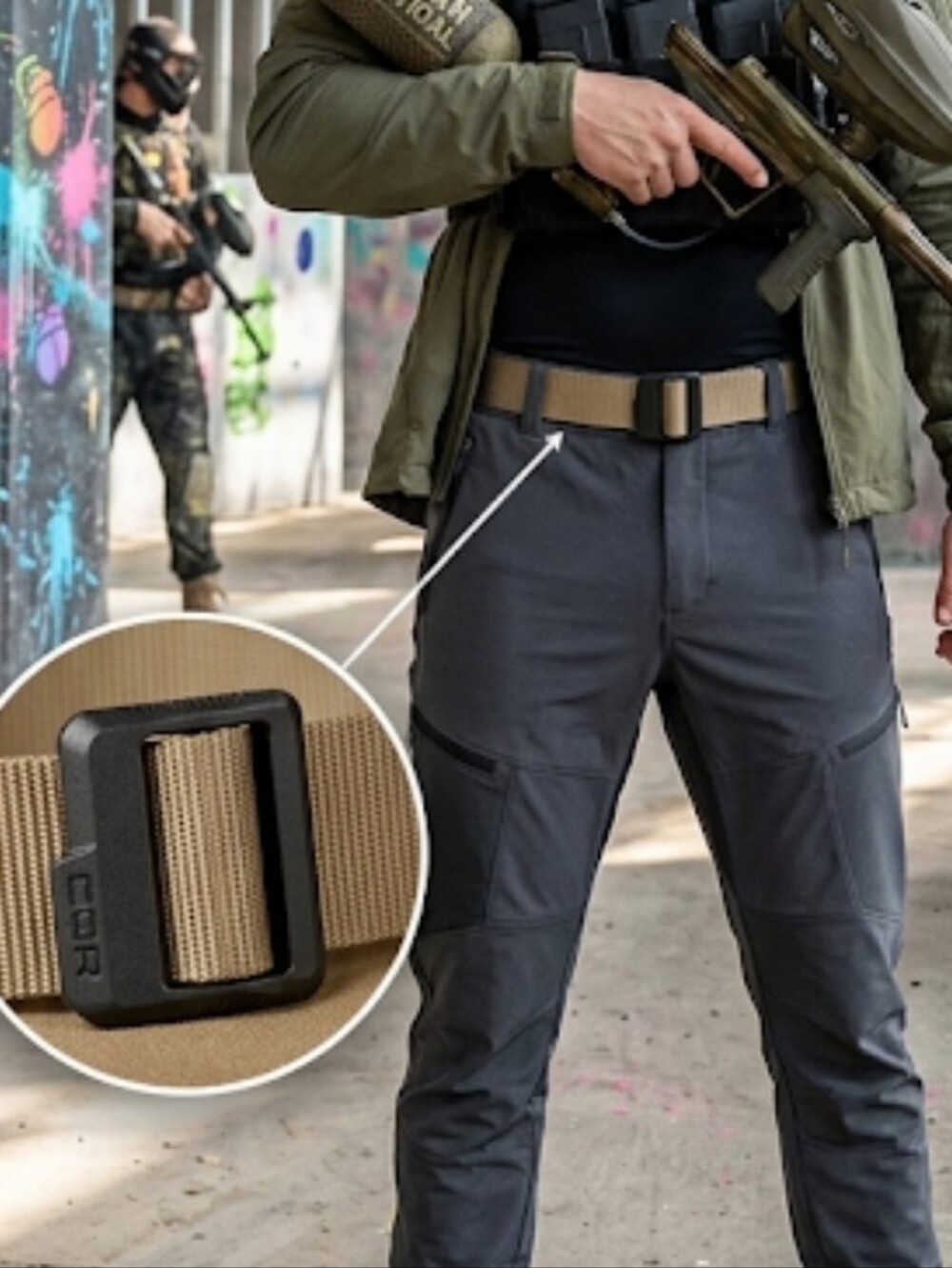 CQR Military Tactical Web Belt Khaki Large 36-38